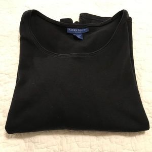 Karen Scott black 3/4 sleeve t-shirt (2X)